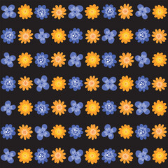 Florar Pattern. Abstract Floral Background Design with Artistic Botanical Elements