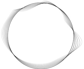 Circle liquid with blend line halftone use for badges, tag, label, logo