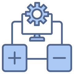 Reinforcement Learning Blue Icon