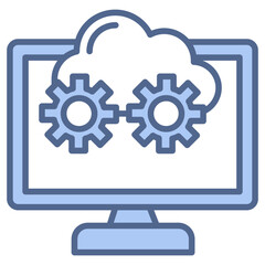 Cognitive Computing Blue Icon