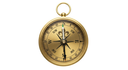 Isolated Brass Compass