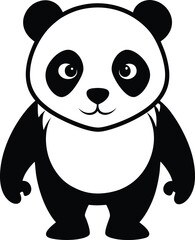 A charming collection of stylized panda illustration
