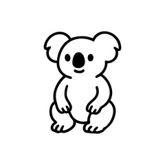 Cute koala outline