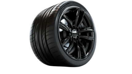 Car tire in motion effect Transparent background, PNG