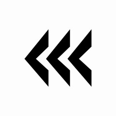 arrow left icon vector sign