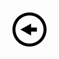 arrow left icon vector sign