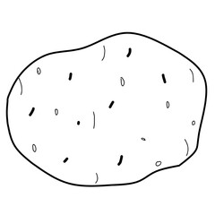 Coloring book for children. Potato vector illustration.
