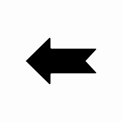 arrow left icon vector sign