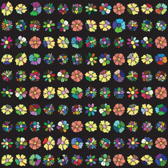 Florar Pattern. Abstract Floral Background Design with Artistic Botanical Elements