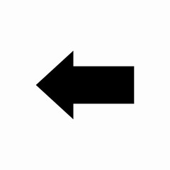 arrow left icon vector sign