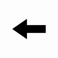 arrow left icon vector sign