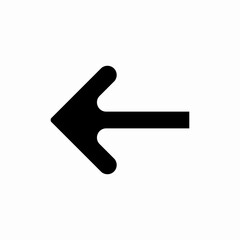arrow left icon vector sign