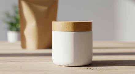 Neutral Body Scrub Jar with Kraft Packaging