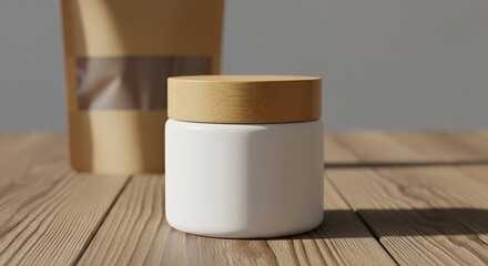 Neutral Body Scrub Jar with Kraft Packaging