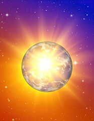 Earth Sunrise Space Galaxy Universe Light.