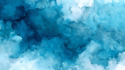 An abstract background with a watercolor texture predominantly in shades of blue