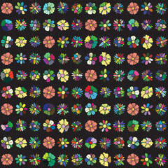 Florar Pattern. Abstract Floral Background Design with Artistic Botanical Elements