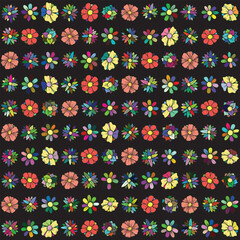 Florar Pattern. Abstract Floral Background Design with Artistic Botanical Elements