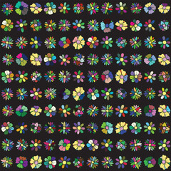 Florar Pattern. Abstract Floral Background Design with Artistic Botanical Elements