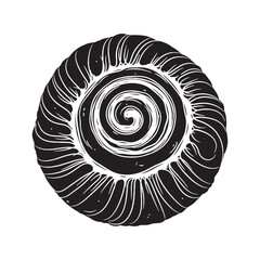 Crisp edges and soft centers – Danish pastry silhouette translated into cozy Danish pastry vector – Danish pastry illustration

