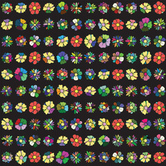 Florar Pattern. Abstract Floral Background Design with Artistic Botanical Elements