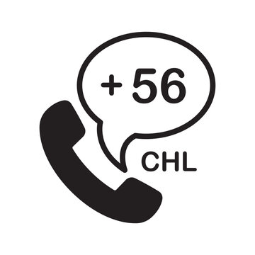 Chile Phone Number Icon | Dialing Code