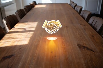 Successful Business Partnerships Collaboration, Deals, and Agreements in a Modern Conference Room Setting