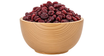 Isolated Bowl of Dried Cranberries