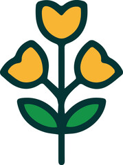  a Yellow Flower with Green Leaves