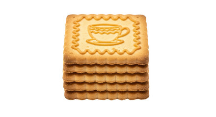 Isolated Stack of Tea Biscuits