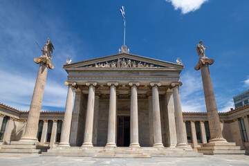 The building of the Academy of Athens in sunny day