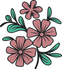 Delicate floral bouquet design in muted pinks and greens