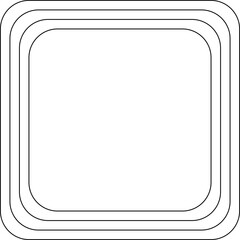 Rounded square line frame dynamic blend. Technology element