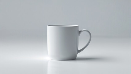 Fototapeta premium White mug coffee cup tea drink ceramic porcelain beverage kitchenware tableware object minimal clean simple 100