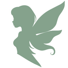 Fairy woman logo silhouette 