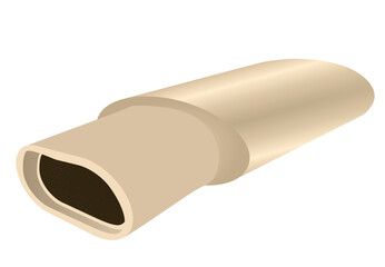 Brown exhaust pipe. vector illustration	