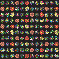 Florar Pattern. Abstract Floral Background Design with Artistic Botanical Elements