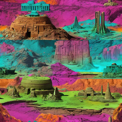 Hyperspectral Imaging of a Chrono-Archaeological Site in Complementary Colors Style