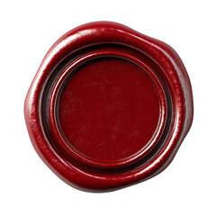 seal png, A close-up of a red wax seal with a smooth surface, ideal for adding a classic touch to letters or documents.