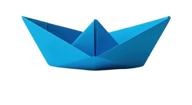 Isolated Paper Boat