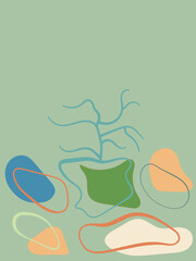 Naklejka premium Abstract Modern Dynamic Vector Background Art with Clean Solid Shapes