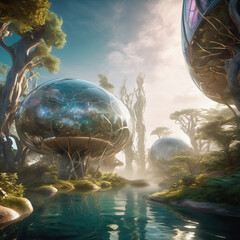 Dreamlike Biomorphic Structures in HDR10+ – Surreal Organic Architecture Art