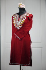 Display of kashmiri pheran, traditional dress of kashmir