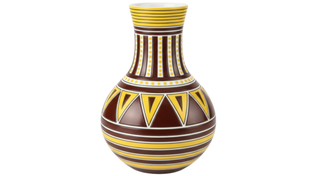 Isolated Decorative Ceramic Vase