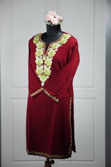 Display of kashmiri pheran, traditional dress of kashmir