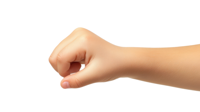 Child hand with visible mosquito welts Transparent background, PNG