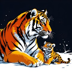 tiger in the sky