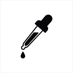 Dropper icon. Medical and healthcare icon. Vector illustration on white background.