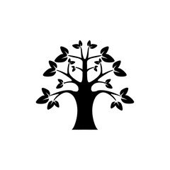 silhouette vector of tree