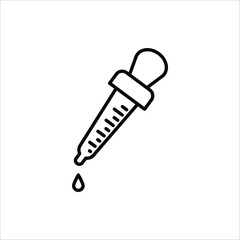 Dropper icon. Medical and healthcare icon. Vector illustration on white background.